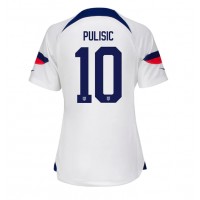 Camisa de time de futebol Estados Unidos Christian Pulisic #10 Replicas 1º Equipamento Feminina Mundo 2022 Manga Curta